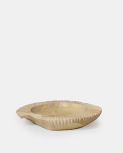 Large grooved teak bowl/trinket dish - 40 cm - Image 2