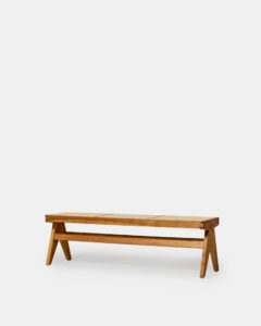 Rattanian bench in teak wood and caning