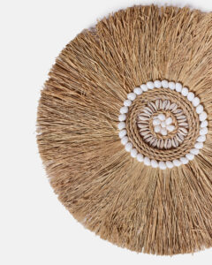 Algian bis wall decoration in raffia and seashells - Image 2