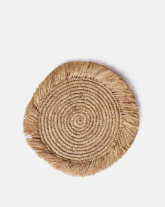 Natural raffia placemat