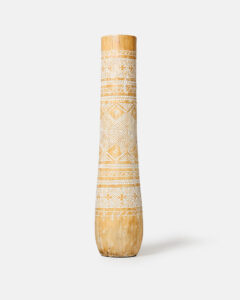 Primitive pot made of coconut wood