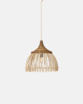 Andaru pendant light in woven natural fiber