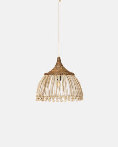 Andaru pendant light in woven natural fiber