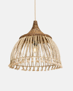 Andaru pendant light in woven natural fiber - Image 2