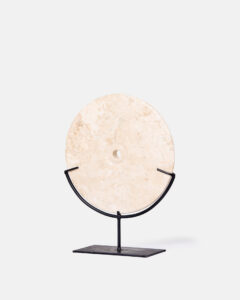 White marble discs on a base - Image 2