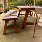 Outdoor bench made from recycled teak - Image 2